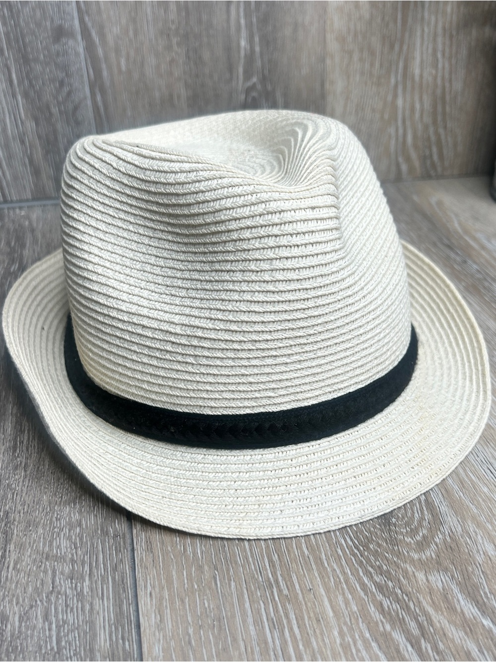SONOMA Goods for Life Woven Straw Fedora Hat • Neutral Summer Beach Travel Style - Picture 7 of 7